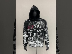 Ácid Wash mặt trời mờ hoodie