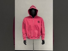 tùy chỉnh đá rửa rhinestone lớn zip lên áo khoác