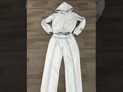 Đặt theo yêu cầu y2k cắt hoodie và quần thể thao hai phần phụ nữ