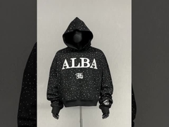 trang phục trang phục hoodie rhinestone