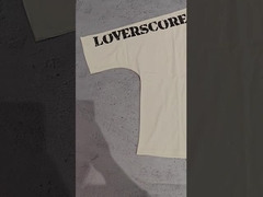 Tùy chỉnh in cao cấp 240 Gsm bông áo thun đội ngũ cổ lớn cắt thô hem hộp cắt T Sh