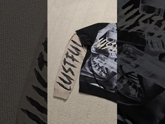 Chất lượng cao tùy chỉnh bông nặng DTG in đàn ông lớp hai tay dài áo thun màn hình in D