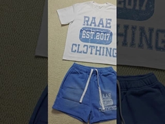 Trang phục đường phố mùa hè tùy chỉnh 2 bộ bộ đồ chạy bộ 100% bông Đồ thể thao nam giới Màn hình Dtg Print Sho