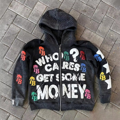 Mua Chiếc áo khoác hoodie vintage giặt 500gm Heavyweight online manufacture