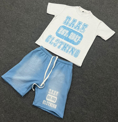 Mua Người lớn 2 mảnh áo thun và quần short đặt tùy chỉnh 100% bông mùa hè trang phục thể thao bộ đồ mồ hôi online manufacture