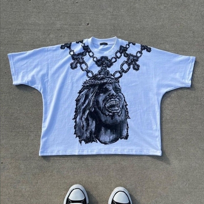 Mua Street Wear Thiết kế đồ họa 300Gsm Người đàn ông T-shirt hình hộp cắt lớn online manufacture