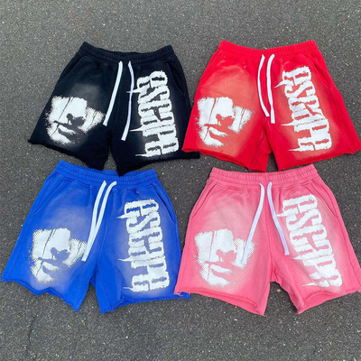 Mua Vintage Graphic French Terry Shorts với khóa dây kéo và rửa axit đau đớn online manufacture