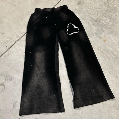 Mua Mùa xuân quần rhinestone nam giới tùy chỉnh kích thước lớn Ác rửa cắt và may quần thể dục online manufacture