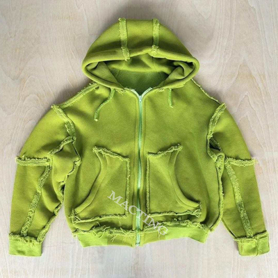 Mua Phong cách tay áo thường Custom Oversized Unisex Mens Acid Wash Hoodies với Raw Hem Edge online manufacture