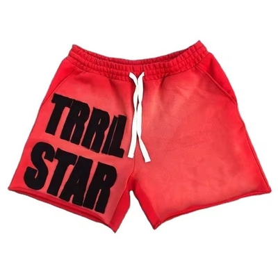 Mua Đá rửa mặt trời mờ mờ chạy bộ Vintage đau khổ axit rửa quần short nhãn tùy chỉnh online manufacture