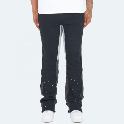Mua quần thể thao màu đen đàn ông Anti-pilling Streetwear Vintage Flare Paint Spray Joggers Xám online manufacture