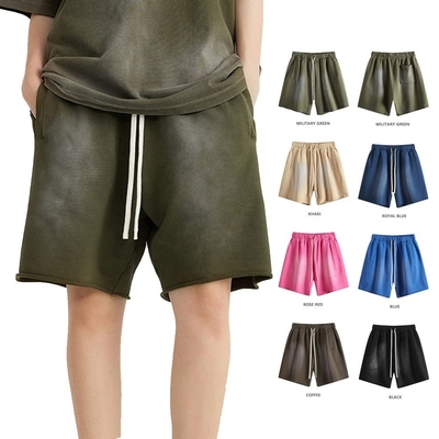 Mua Mùa hè 2024 Người đàn ông Vintage cắt Terry Pháp 440G Cotton nặng nề Mặt trời mờ quần short online manufacture