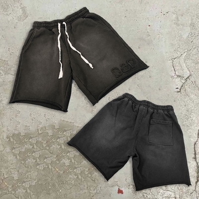 Mua Đá thêu đau đớn, đệm axit rửa vintage bông chạy bộ, quần short nam online manufacture