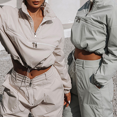 Mua Phụ nữ Half Zip Pullover trang phục với nhãn tùy chỉnh và Windbreaker Jacket online manufacture