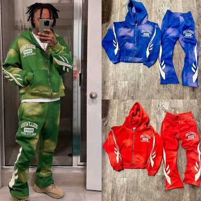 Mua Ác-Wash-Zipper Tracksuit nam giới trung lập về giới tính 2 bộ với áo khoác và quần thể dục online manufacture