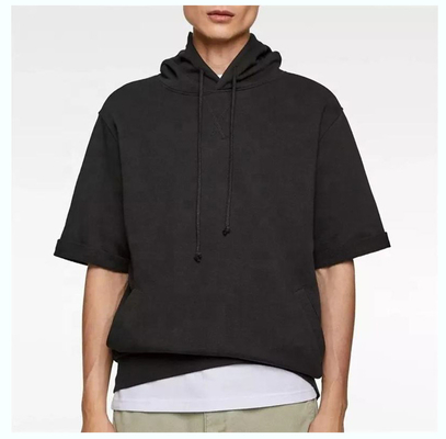 Mua Cotton Pháp Terry áo thun lớn nam giới trống Drop Shoulder Hoodie trong vải đầy màu sắc online manufacture
