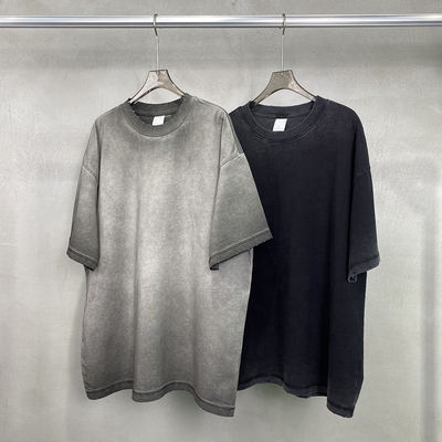 Mua Vintage Distressed Heavyweight Cotton Blank T-Shirt Đàn ông với 1000 số lượng online manufacture