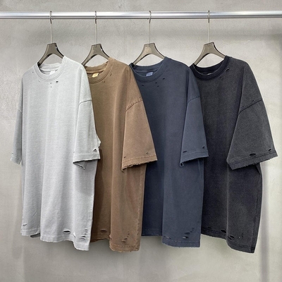 Mua Hỗ trợ Logo tùy chỉnh Vintage Acid rửa Boxy Fit cắt cắt lớn Trông đau đớn online manufacture