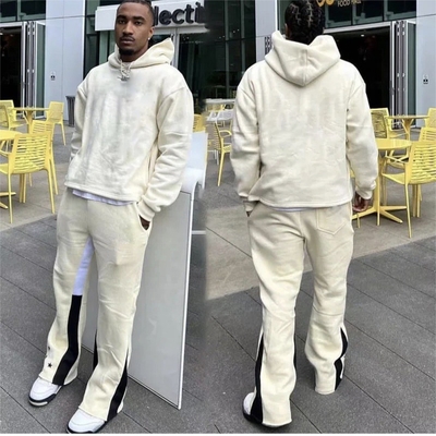 Mua Logo tùy chỉnh quần thể dục cắt và áo khoác Hoodie Bộ quần thể dục kích cỡ lớn Ác rửa quần thể dục mở rộng online manufacture