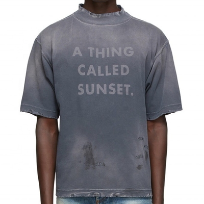 Mua Áo vintage T-Shirt rửa kim phát hiện kim Đàn ông kích thước lớn Áo vải đau đớn online manufacture
