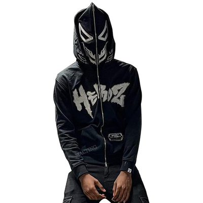Mua 500 gsm Heavyweight Cotton Double Hoods In Custom Hoodies Full Face Zip Up cho nam giới online manufacture