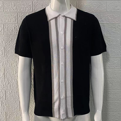 Mua Mùa hè 2023 Đàn ông Slim tay ngắn Lapel màu POLO áo len với tùy chỉnh loại vải online manufacture