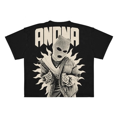 Mua T-shirt màu đen được rửa tùy chỉnh 250gsm Cotton Heavy Weight Oversized Acid Washed Graphic T-Shirts online manufacture