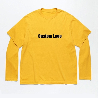 Mua In đồ họa đá axit giặt vintage hai lớp áo thun tay dài cho nam giới online manufacture