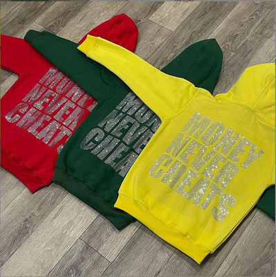 Mua 800 gram vải trọng lượng áo khoác Hoodie tùy chỉnh Polyester Cotton Bling String Hoodie online manufacture