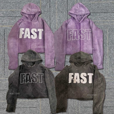 Mua Unisex Hoodie cổ điển với miếng dán thêu Applique đau đớn trong bông Terry Pháp online manufacture