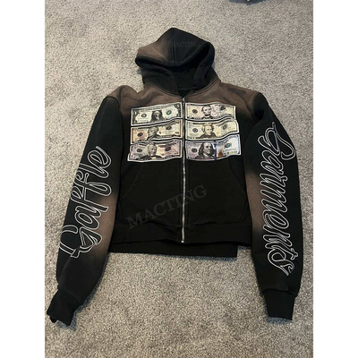 Mua Custom 600 Gsm HeavyWeight Pháp Terry Vintage Acid Wash Đau Mặt trời mờ Hoodie online manufacture