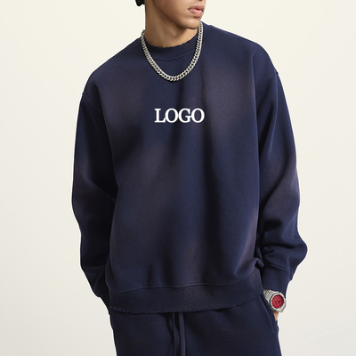 Mua Vintage Sun Fadeed Distressed Crew Neck Sweatshirt Hoodie trong M-2XL hoặc kích thước tùy chỉnh online manufacture