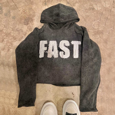 Mua Vintage Hoodie đàn ông giặt áo phông với kích thước lớn phù hợp rơi vai và hem thô online manufacture
