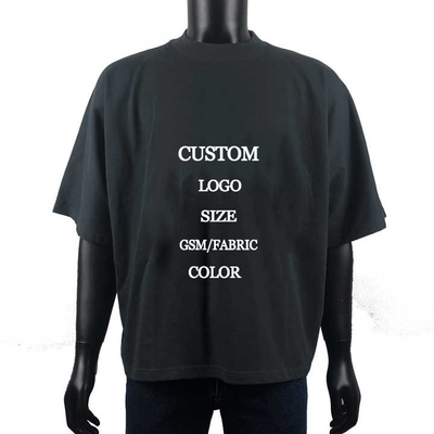 Mua Nhận dạng kim tùy chỉnh Trọng lượng nặng 250 gsm Cotton Đàn ông Mock Neck T-Shirt Oversized online manufacture