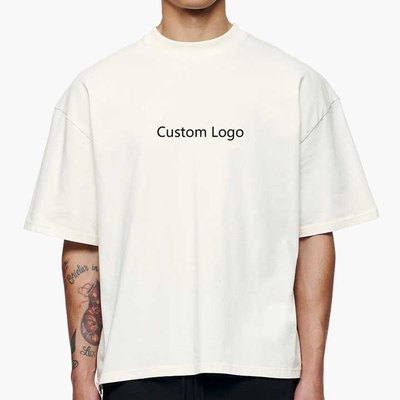 Mua Đặt hàng theo yêu cầu Crop Top Đàn ông Cotton Heavyweight Drop Shoulder Boxy Fit T-shirt trắng online manufacture