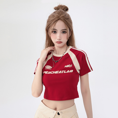 Mua Phương pháp dệt Dệt kiểu Y2K Custom Vintage Girls Letter 3D Screen Puff Print áo thun online manufacture
