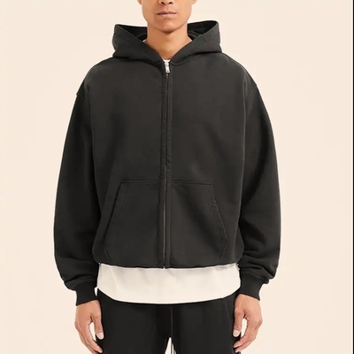 Mua Đàn ông Anti-pilling Terry Cotton Pháp Streetwear Hoodies với Custom Double Zippers online manufacture