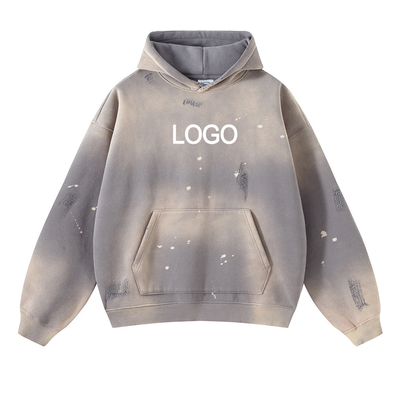Mua Spray nhuộm Unisex Hoodies lớn tùy chỉnh 450GSM 100% Cotton dày lông lông Terry Pháp online manufacture