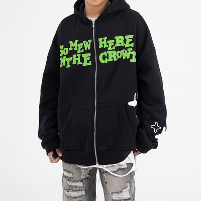 Mua Trang phục đường phố Y2k Unisex tùy chỉnh Hoodie zipup với in 3D Puff và đóng zip đầy đủ online manufacture
