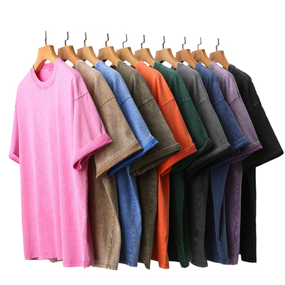 Mua Rửa vintage đau khổ màu trắng áo thun nam Ác rửa áo thun phụ nữ online manufacture