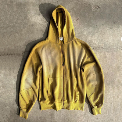 Mua Vintage Sun Fadeed Acid Wash Waffle Hoodies đan cho S-6XL hoặc Streetwear kích thước tùy chỉnh online manufacture