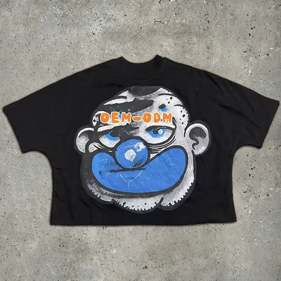 Mua T-shirt trọng lượng lớn 100-300Gsm phù hợp với hình hộp T-shirt giảm vai Vintage T-shirt cắt đàn ông online manufacture