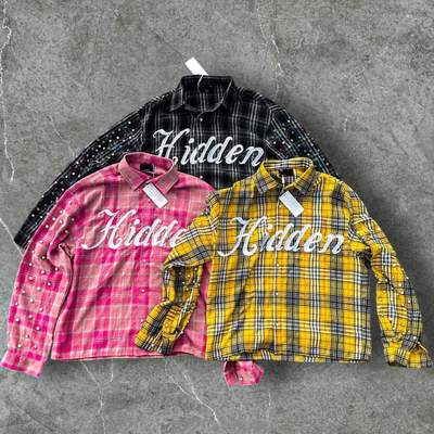 Mua Đặt hàng theo yêu cầu Mùa đông ấm áp áo khoác dán thêu tay áo khoác tay dài kim cương lớn giặt axit rhinestone nút lên áo khoác flanel nam giới online manufacture