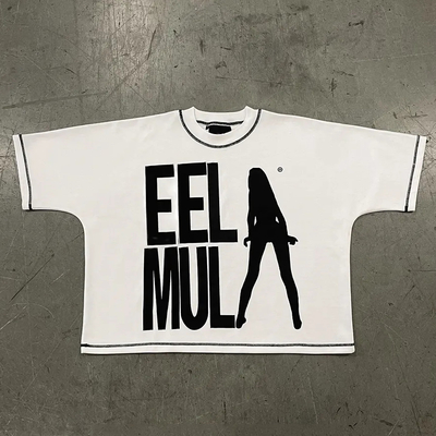 Mua T-shirt màu trắng màu sắc khác nhau 300Gsm trọng lượng nặng bông Boxy Fit cắt cắt T-shirt nam giới online manufacture