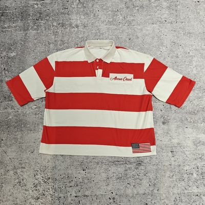 Mua Rugby Retro Football Lapel T-shirt có kích cỡ lớn T-shirt cắt hộp Nhà sản xuất nút lên 100% bông online manufacture