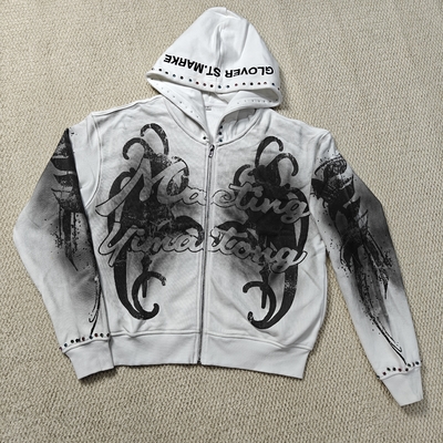 Mua Áo hoodie vintage 500 Gsm in DTG giặt bẩn thêu 3D tùy chỉnh, dáng hộp, đính đá, chất liệu French Terry Cotton, có khóa kéo online manufacture