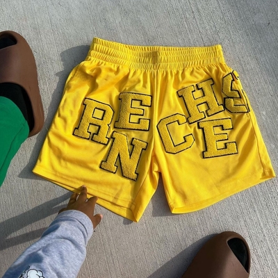 Nhãn hiệu tùy chỉnh Hít thở phù hợp thông thường in Jogger thể thao phòng tập thể dục chạy bóng rổ lưới quần short cho nam giới