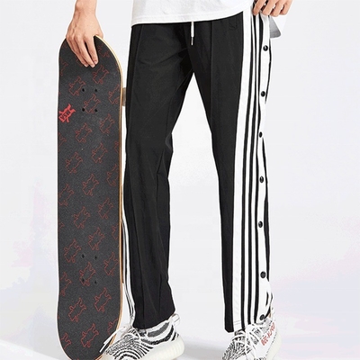 Hít thở nam giới custom đường Hip Hop skateboard Track quần với dải bên và nút