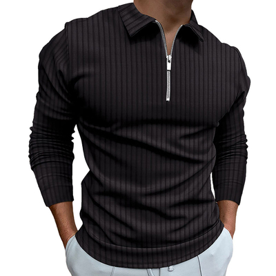 Áo thun polo tùy chỉnh cho nam giới sang trọng nửa zip lên cổ có ruột thương mại Casual áo thun
