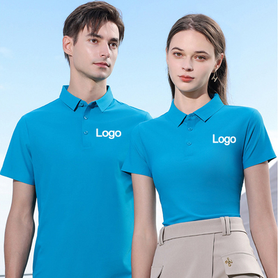 MACTING Ice Silk áo polo sợi mát mẻ cho nam giới và bé trai trong thiết kế tay ngắn đơn giản